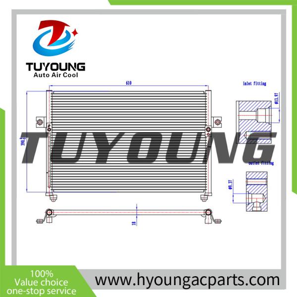 Good cooling effect auto air conditioner condenser hyundai H100 2.4 2.5 976064A000