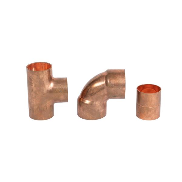 HVAC air conditioner parts copper fittings plumbing Reducing Tee Copper pipe fitting for Air Conditioner