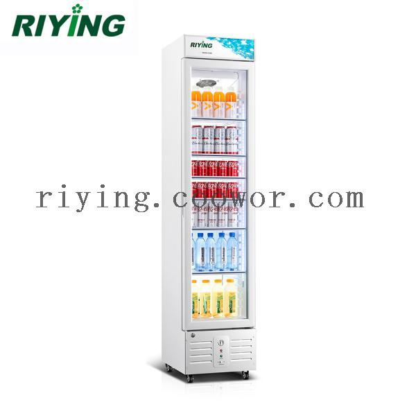 Commercial Glass Door Slim Upright Display Beverage Cooler