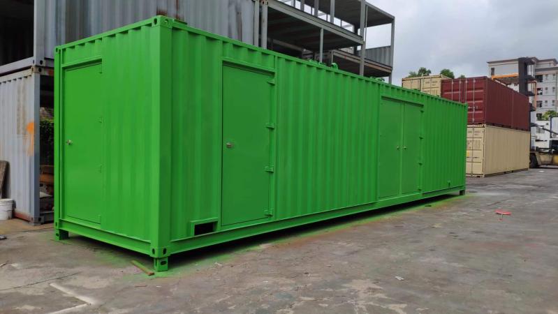 40FT silent enclosure conatiner for generator  with doors and blinders