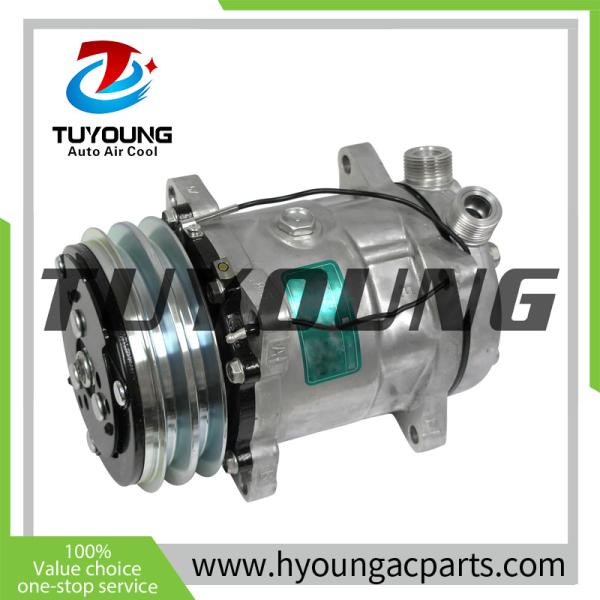 China supply auto air conditioning compressor 12V DOUBLE GROOVE CLUTCH Sanden Models 4501-4750 4525, HY-AC2369