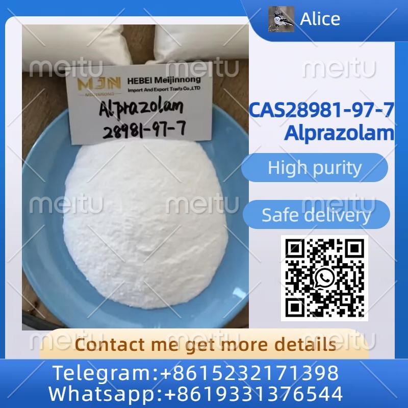 CAS 28981-97-7 Alprazolam alpra powder telegram:+86 15232171398 whatsapp:+86 19331376544