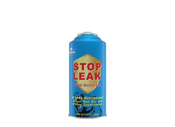 IDQ R-134a Refrigerant STOP LEAK With Detector 871085 3oz./85g