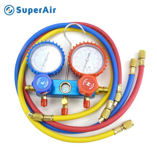 Best Price Aluminum Manifold Pressure Gauge with Charge Hose
