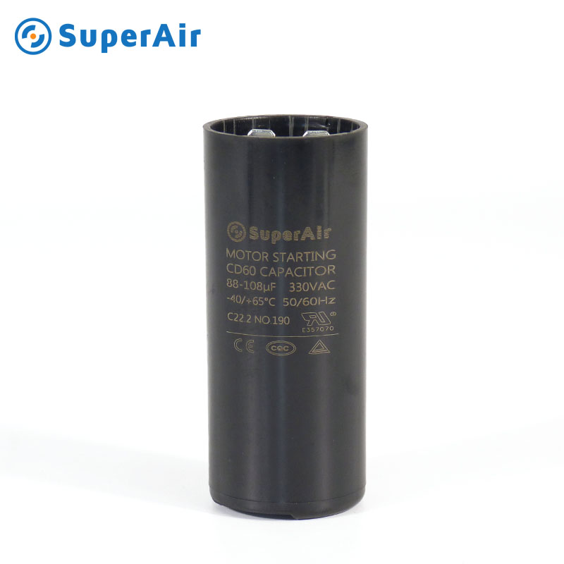 CD60 Motor Start Run Capacitor 110V 220V 330V CE TUV UL
