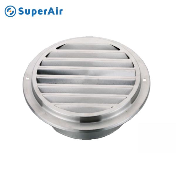 Waterproof Round Stainless Wall Vent Insect <font color='red'>Fly</font> <font color='red'>Mesh</font> Louver Vents