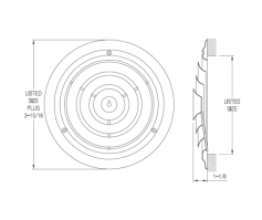 SuperAir <font color='red'>Steel</font> <font color='red'>Round</font> Ceiling Diffuser, RD-S