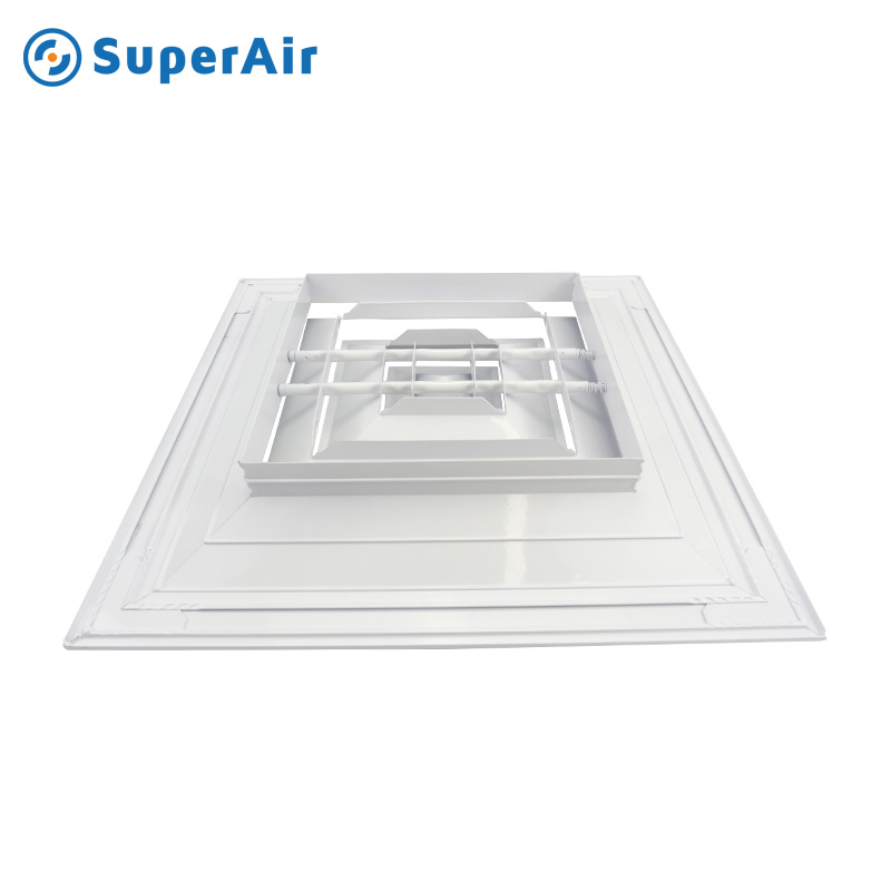 SuperAir Aluminium <font color='red'>Square</font> <font color='red'>Ceiling</font> <font color='red'>Diffuser</font>, SD-A