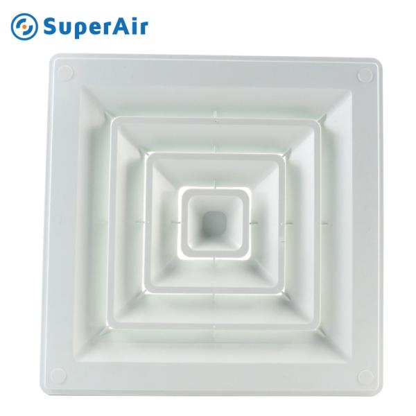 SuperAir Aluminium <font color='red'>Square</font> Ceiling <font color='red'>Diffuser</font>, SD-C