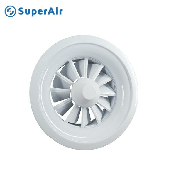 SuperAir <font color='red'>Aluminum</font> <font color='red'>Round</font> Fixed <font color='red'>Swirl</font> Ceiling <font color='red'>Diffuser</font> SD-AD