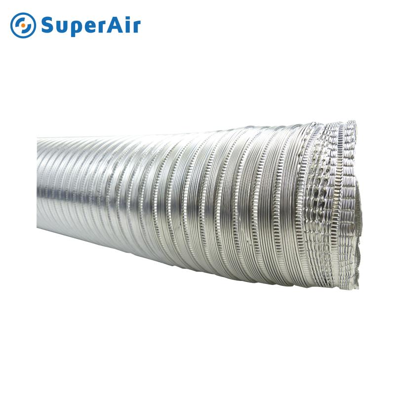 Lakeso Havc Air Conditioner Ventilation Vent Semi Rigid Aluminum Flexible Air Duct