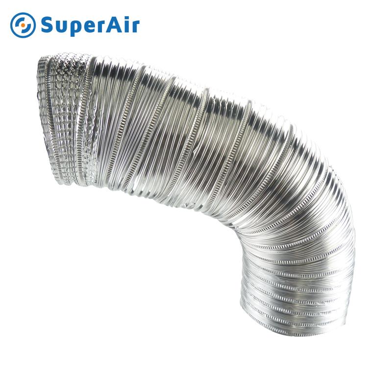 Lakeso Havc Air Conditioner Ventilation Vent Semi Rigid Aluminum Flexible Air Duct