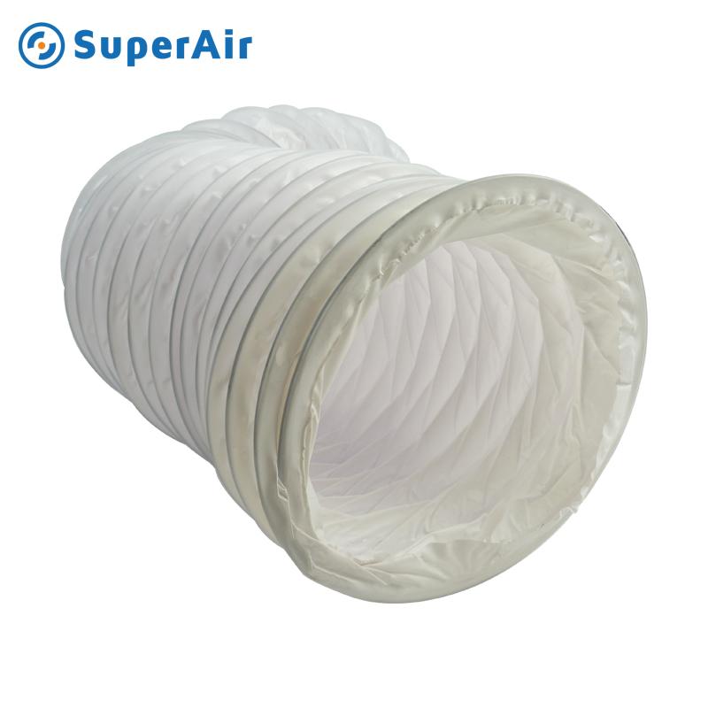 white Flexible Clockwise Portable AC Hose Threaded AC Exhaust Hose for Room Portable <font color='red'>Air</font>