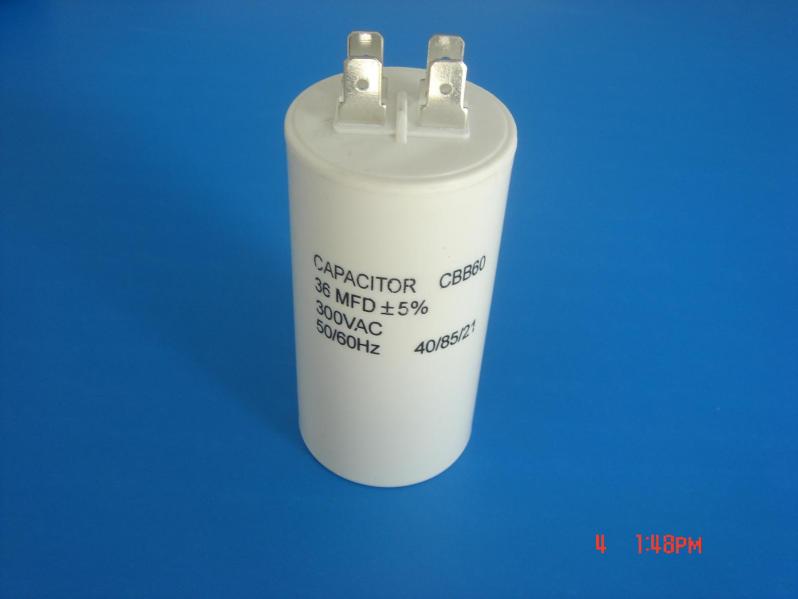 CBB60 series motor run capacitor  for Electric Motors, Plastic Case with Terminals capacitor