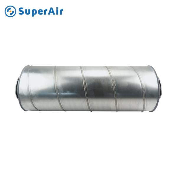 Galvanized Steel Round Duct Silencer Circular Silencer Pipe Spiro Type