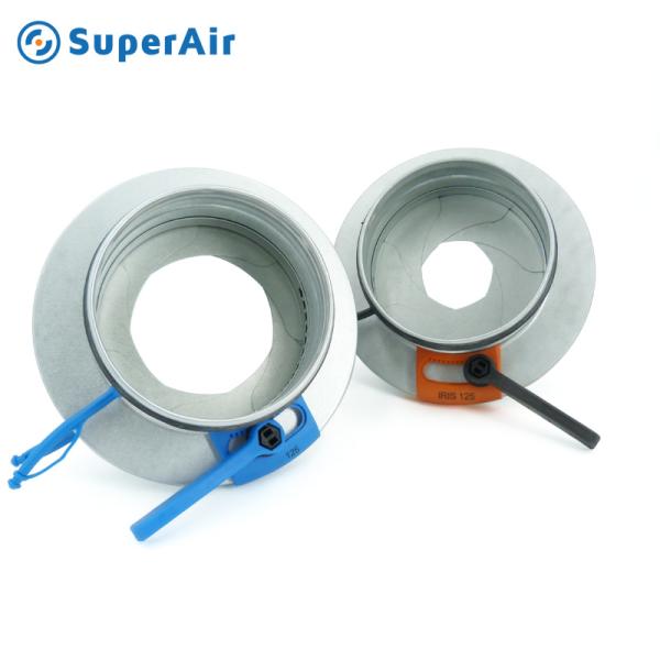 Galvanized Steel Adjustable Iris Damper with Integral Airflow Pressure