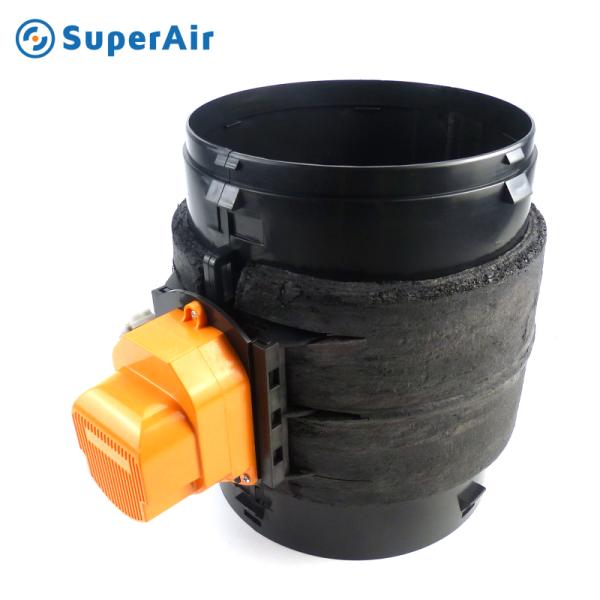 24V Plastic Air Duct Motorized Damper Valve with Actuator
