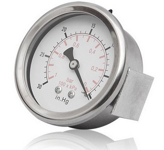 40mm U clamp vacuum pressure gauge,U-clamp pressure gauges made in China
