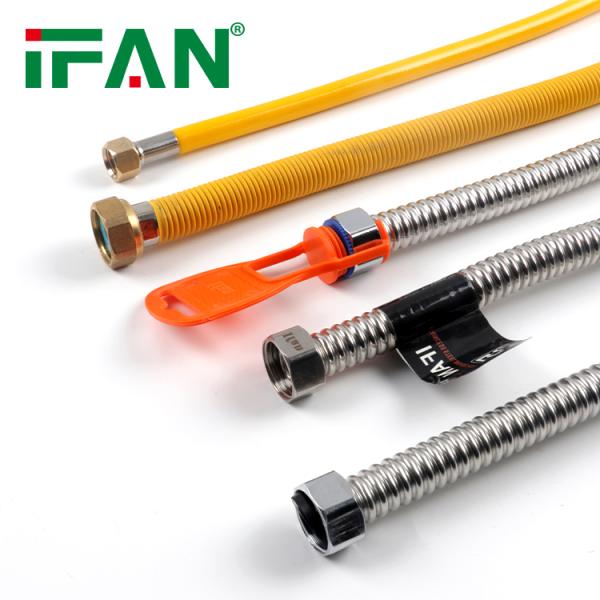 IFAN ASTM A312 30-60cm 304/201 Stainless Steel Shower Hose Bathroom Tube Flexible SS Shower Hose