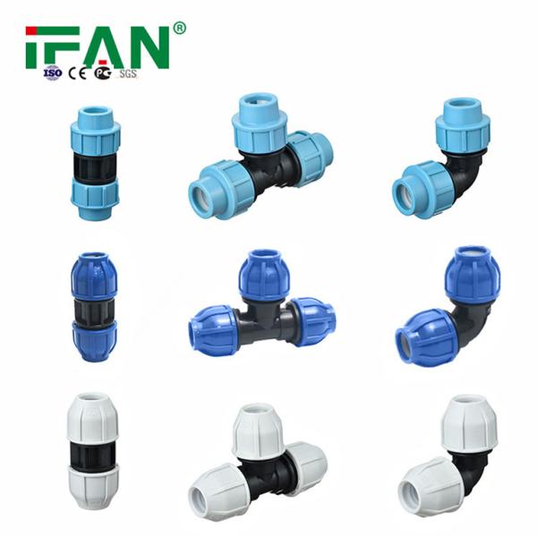 IFAN ISO 4427 Quick Connector PP Compression Joint PN16 OEM ODM Agricultural Irrigation HDPE Fitting