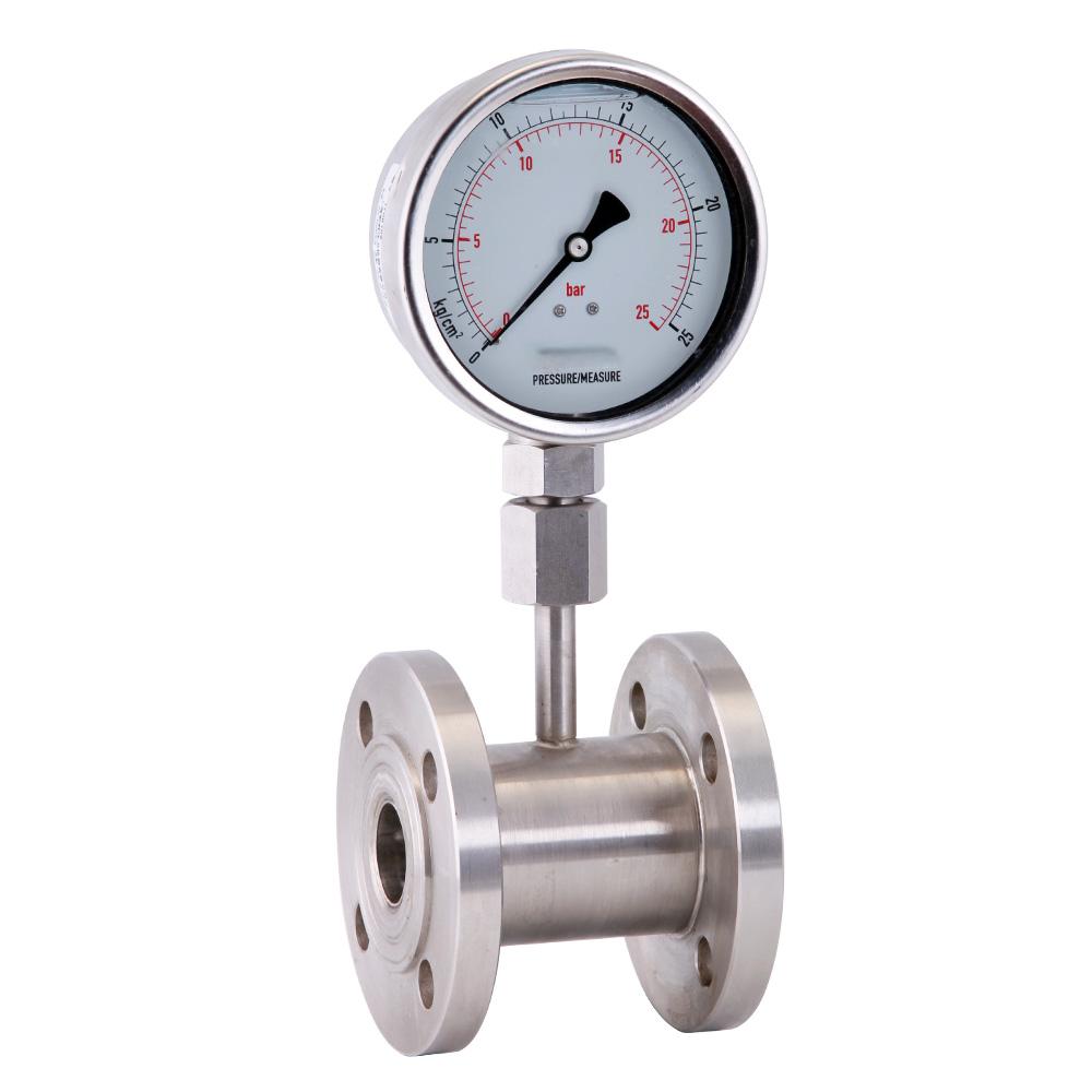 Cylinder diaphragm seal pressure gauge,in-line diaphragm series 981 cell type