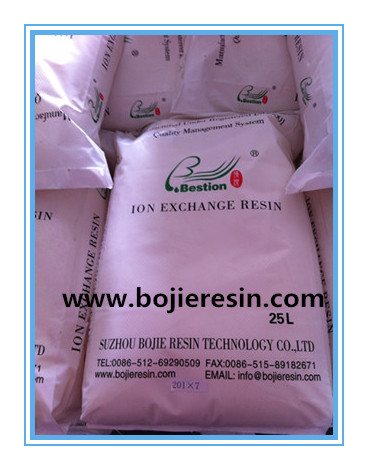 Zinc removal resin