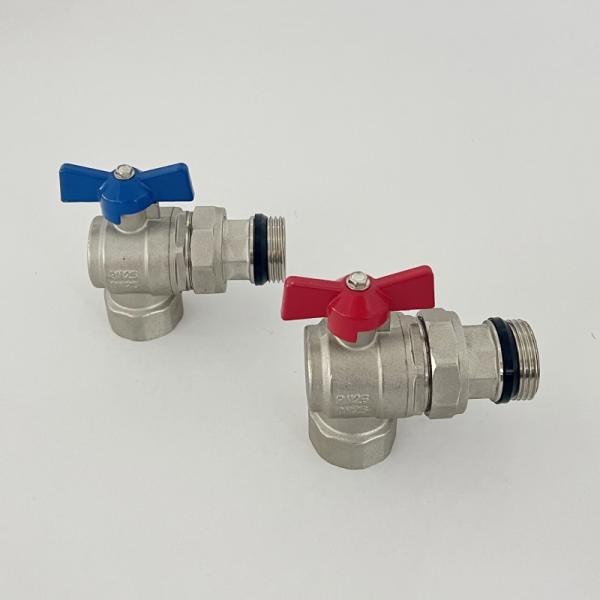 Angle ball valves for 1  heating manifold