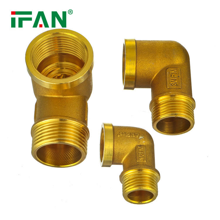 IFAN BS 7291 Factory Wholesale Brass Threaded Fittings Customized 1/2 -1 Inch Male Thread Elbow Brass Fitting