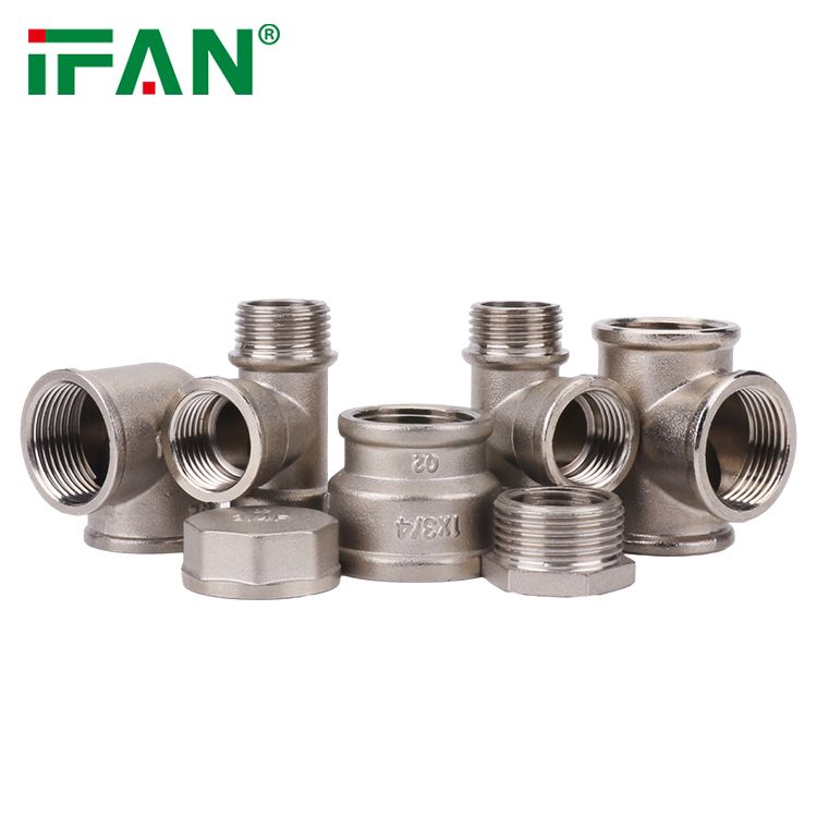 Ifan ISO15875 High Standard Brass Pipe Fitting Lead Free Copper Fitting All Types 3/8 -2  Chrome Plated Brass Fitting