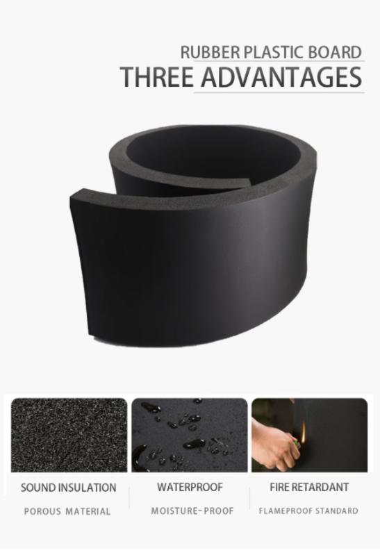 Nbr 30mm Fireproof Rubber Insulation Board For Hvac Custom Cutting Processed