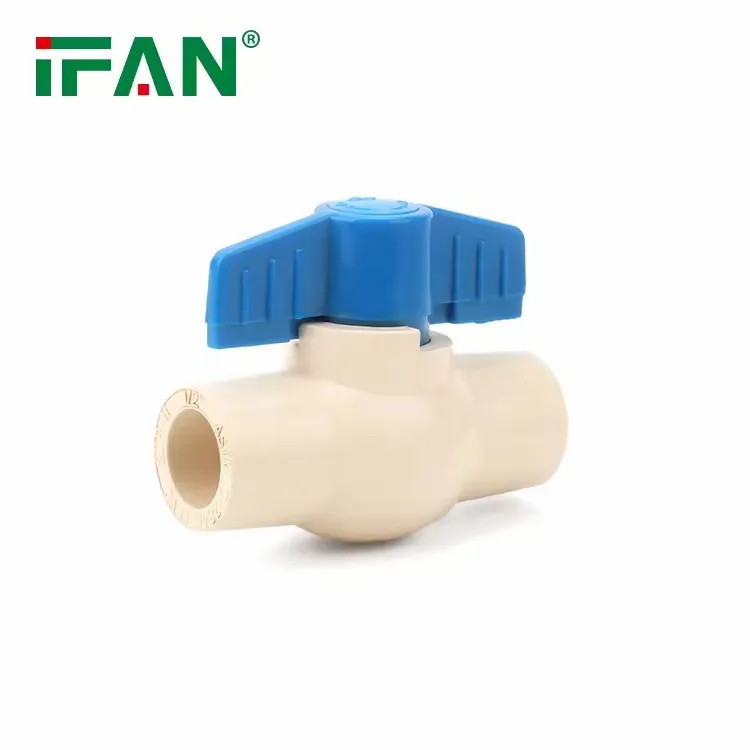 IFAN ASTM2846 DIN High Standard CPVC Pipe Fittings 1/2  -2   Water Ball Valve Full Size CPVC Fittings