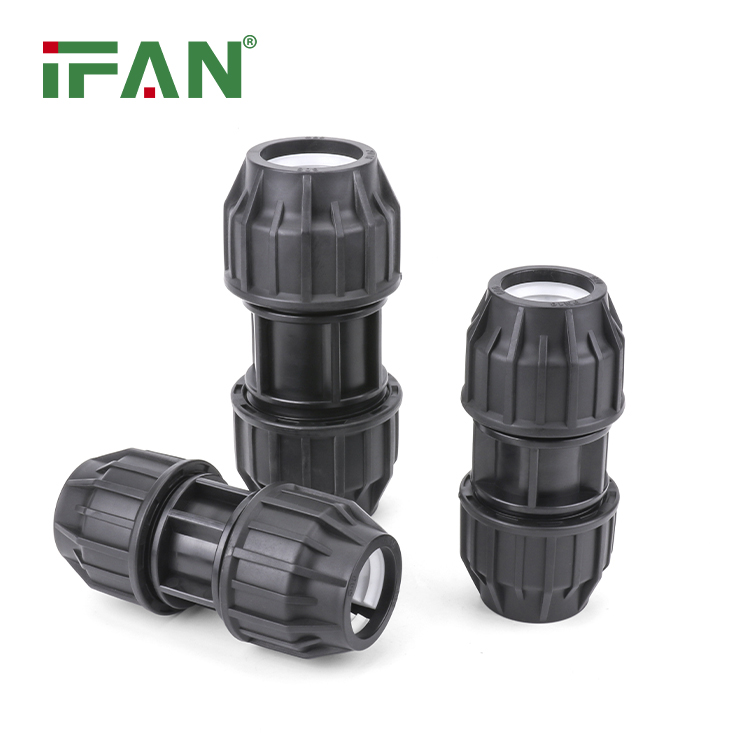 IFAN ASTM F2788 Factory Price HDPE Fitting 20-110mm Equal Socket Coupling Coupling Compression Fitting Customized HDPE Pipe Fittings