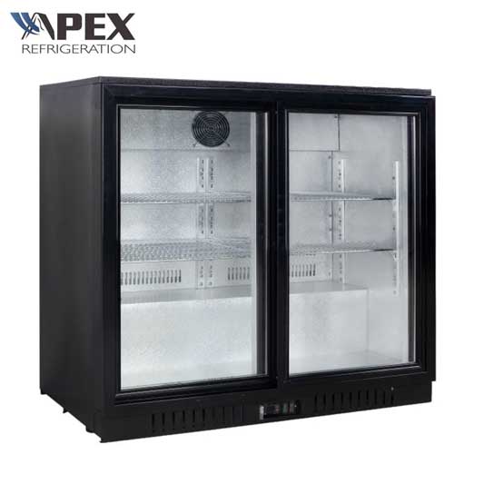 Upright Glass Door Back Bar Display Cooler with Fan Assisted