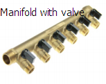 Split type manifold with valve