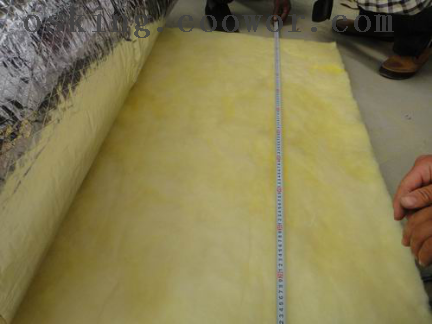 waterproof glass wool blanket with aluminum foil insulation material for wall and roof