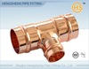 Copper Solder Ring Reducing Tee C x C x C
