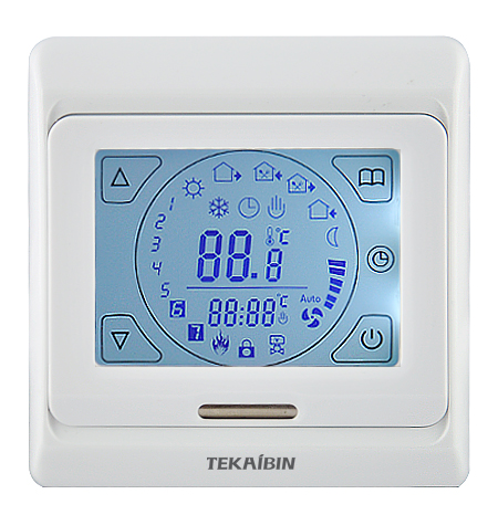 2016 TEKAIBIN touch screen 16A weekly programmable with floor sensor floor heating thermostats E91.716