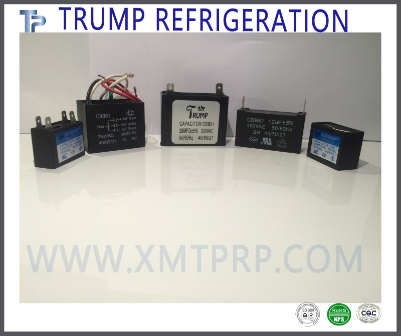 Made in China Trump refrigeration capacitor CBB61 metalized polypropylene AC capactor