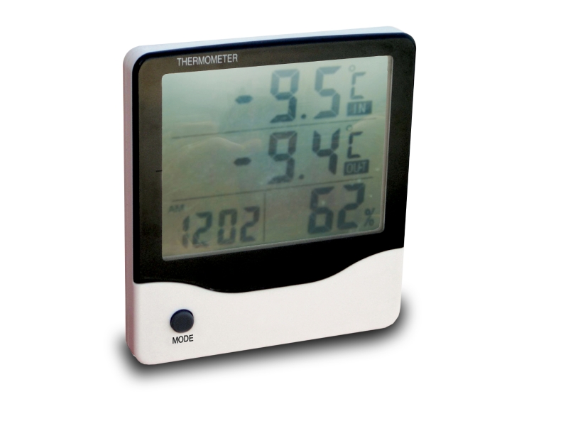 Digital  Hygrometer and Thermometer with Clock and  alarm BT-3