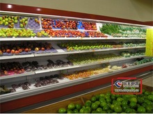 fresh vegetable display supermarket refrigerator