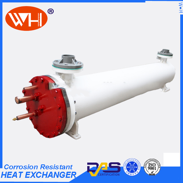 Shell and Tube Refrigerant to Water Titanium Heat Exchanger - 5KW (17MBH)