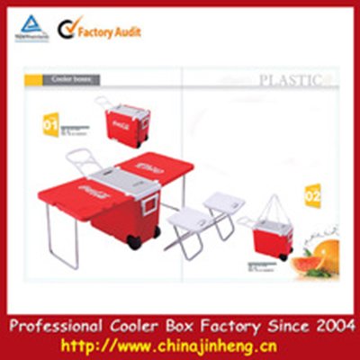 Food grade 28L plastic foldable cooler box