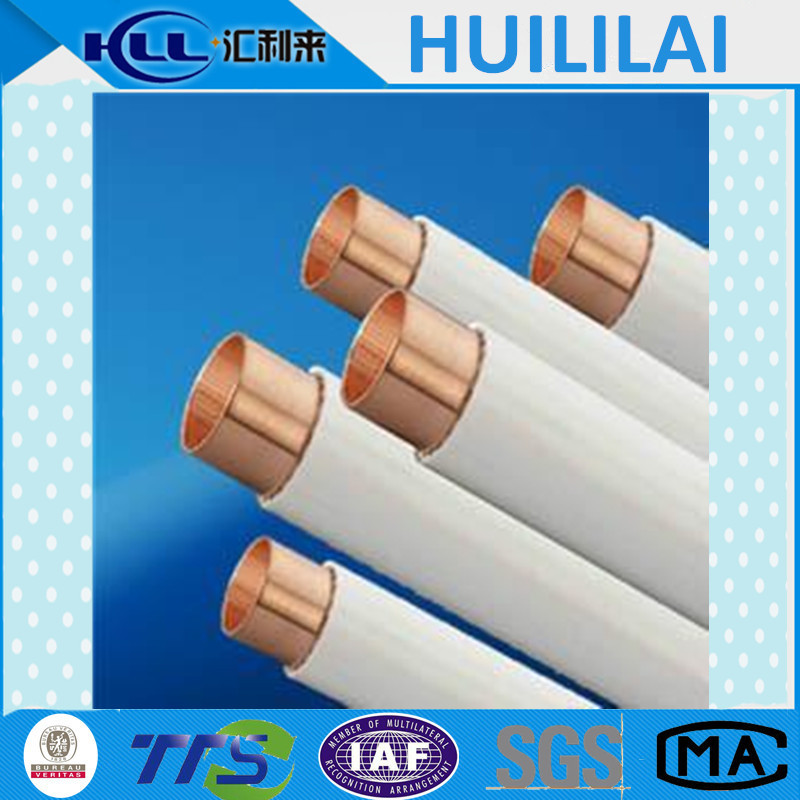 straight copper tube copper pipe with plastic cover for heat exchanger