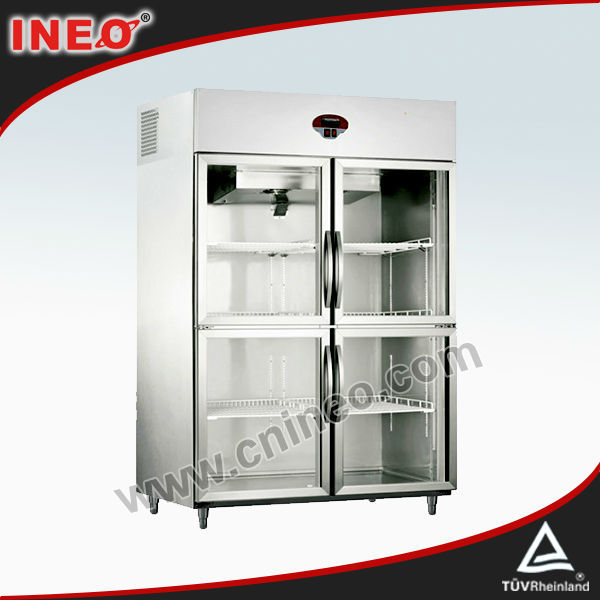 1000L Two Door Stainless Steel Commercial Beverage Cooler/Upright Beverage Cooler/4 Door Beverage Cooler