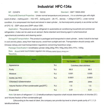 High Quality Compititive Price Refrigerant Gas R134a