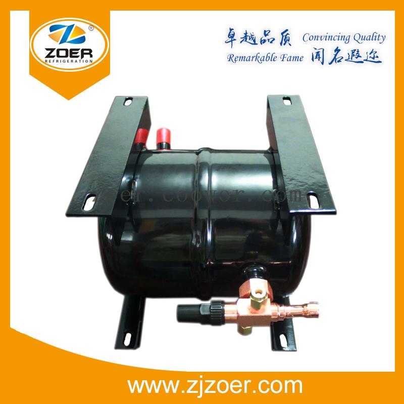 Small 5HP horizontal refrigerant receiver