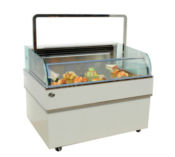 APEX top open type refrigerated produce display cooler/countertop display cooler