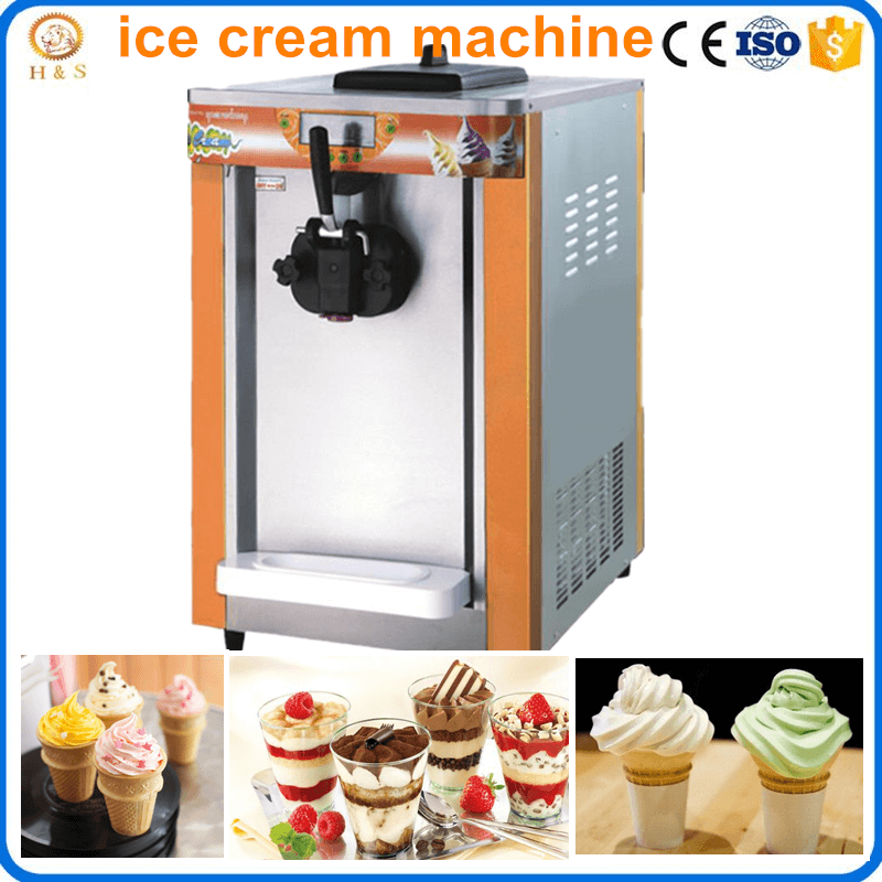 Desktop single  soft ice cream vending machine