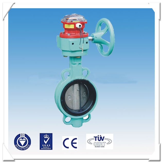 Soft sealing butterfly valve type ZSDF fire signal