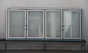refrigerator electric heated glass door